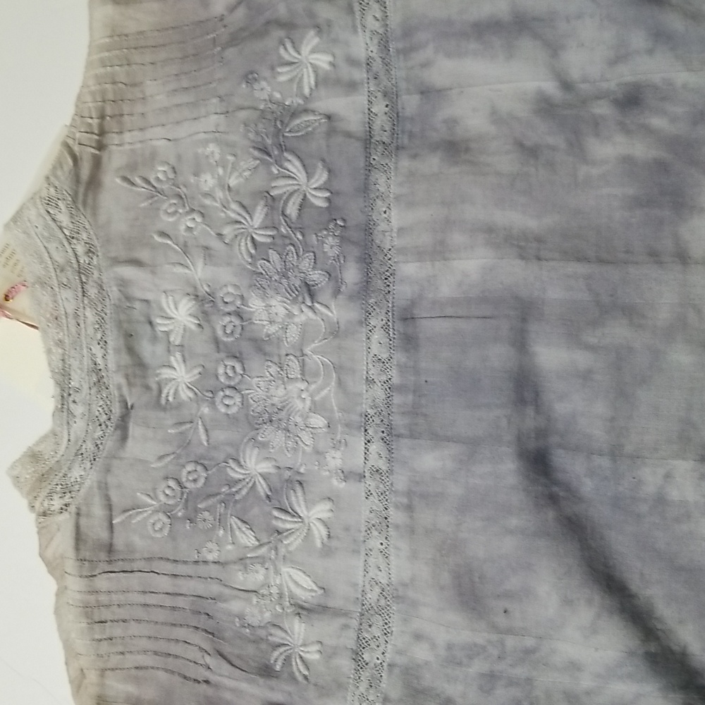 LoveShackFancy Ronda Top in Washed Denim sz xs NWT - Picture 10 of 12